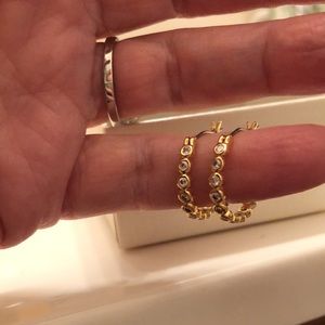 COPY - KATE SPADE NWT FULL CIRCLE GOLD-TONE AND CLEAR CUBIC ZIRCONIA PIERCED EA…